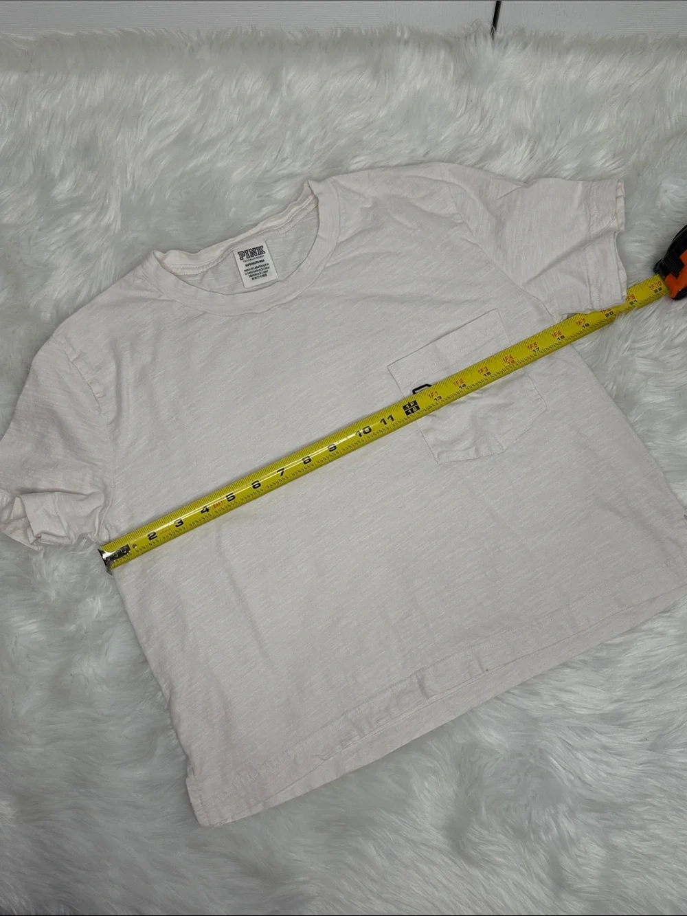 PINK Campus Tee cropped size Small S - Picture 3 of 8